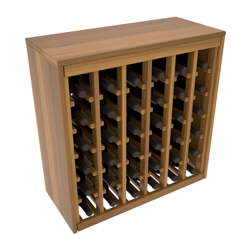 Living Series - 36 Bottle Deluxe Rack in Redwood Oak stained with WineSafe™ Satin Sealant