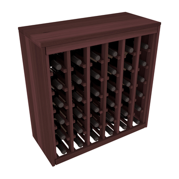 Living Series - 36 Bottle Deluxe Rack in Redwood Walnut stained without WineSafe™ Satin Sealant