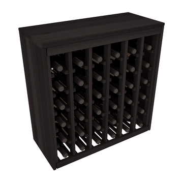 Living Series - 36 Bottle Deluxe Rack in Redwood Black stained without WineSafe™ Satin Sealant