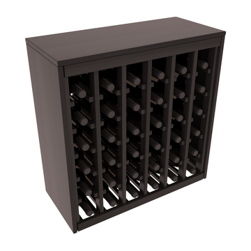 Living Series - 36 Bottle Deluxe Rack in Redwood Black stained with WineSafe™ Satin Sealant