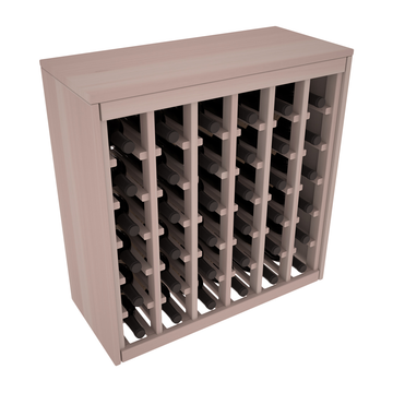 Living Series - 36 Bottle Deluxe Rack in Redwood Greywash stained without WineSafe™ Satin Sealant