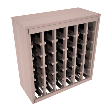 Living Series - 36 Bottle Deluxe Rack in Redwood Greywash stained with WineSafe™ Satin Sealant