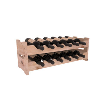 Living Series - 12 Bottle Mini Scalloped Rack in Alder Unstained without WineSafe™ Satin Sealant