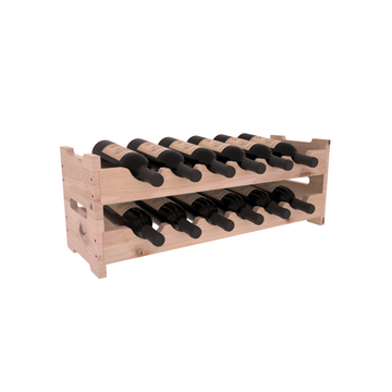 Living Series - 12 Bottle Mini Scalloped Rack in Alder Unstained with WineSafe™ Satin Sealant