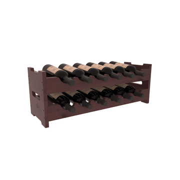 Living Series - 12 Bottle Mini Scalloped Rack in Alder Walnut stained with WineSafe™ Satin Sealant