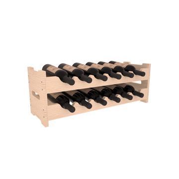 Living Series - 12 Bottle Mini Scalloped Rack in Pine Unstained without WineSafe™ Satin Sealant