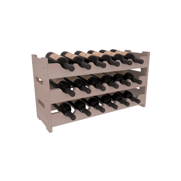 Living Series - 18 Bottle Mini Scalloped Rack in Redwood Greywash stained without WineSafe™ Satin Sealant