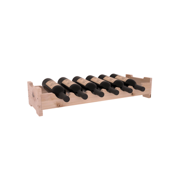 Living Series - 6 Bottle Mini Scalloped Rack in Alder Unstained with WineSafe™ Satin Sealant
