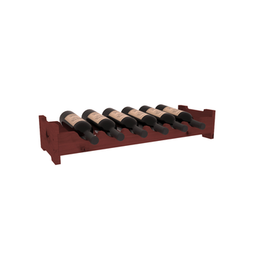 Living Series - 6 Bottle Mini Scalloped Rack in Alder Cherry stained without WineSafe™ Satin Sealant