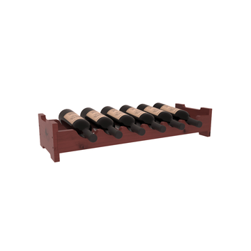 Living Series - 6 Bottle Mini Scalloped Rack in Alder Cherry stained with WineSafe™ Satin Sealant