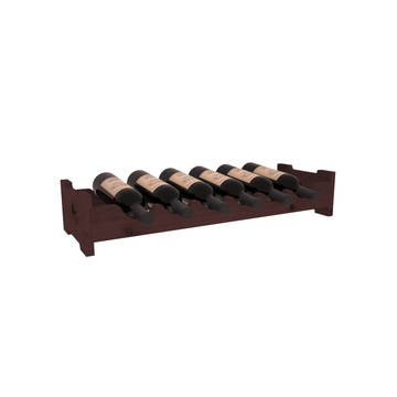 Living Series - 6 Bottle Mini Scalloped Rack in Alder Walnut stained without WineSafe™ Satin Sealant