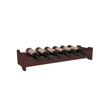 Living Series - 6 Bottle Mini Scalloped Rack in Pine Walnut stained without WineSafe™ Satin Sealant