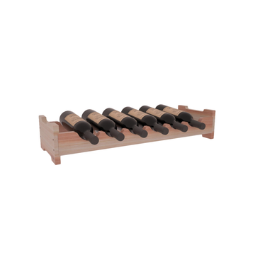 Living Series - 6 Bottle Mini Scalloped Rack in Redwood Unstained with WineSafe™ Satin Sealant
