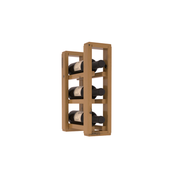 Living Series - 1 Column Split Countertop Rack in Alder Oak stained with WineSafe™ Satin Sealant