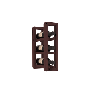 Living Series - 1 Column Split Countertop Rack in Alder Walnut stained without WineSafe™ Satin Sealant