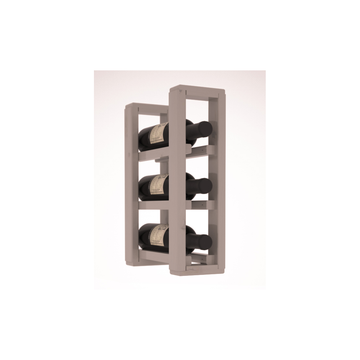 Living Series - 1 Column Split Countertop Rack in Alder Greywash stained with WineSafe™ Satin Sealant