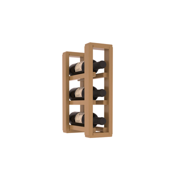 Living Series - 1 Column Split Countertop Rack in Pine Oak stained with WineSafe™ Satin Sealant