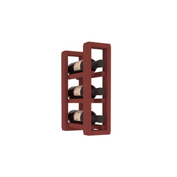 Living Series - 1 Column Split Countertop Rack in Pine Cherry stained without WineSafe™ Satin Sealant