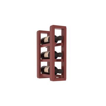 Living Series - 1 Column Split Countertop Rack in Pine Cherry stained with WineSafe™ Satin Sealant