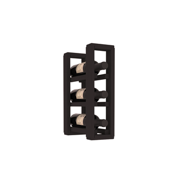 Living Series - 1 Column Split Countertop Rack in Pine Black stained without WineSafe™ Satin Sealant