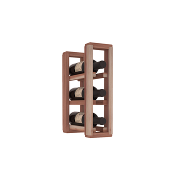 Living Series - 1 Column Split Countertop Rack in Redwood Unstained without WineSafe™ Satin Sealant