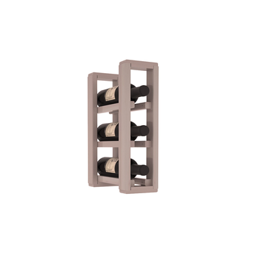 Living Series - 1 Column Split Countertop Rack in Redwood Greywash stained with WineSafe™ Satin Sealant