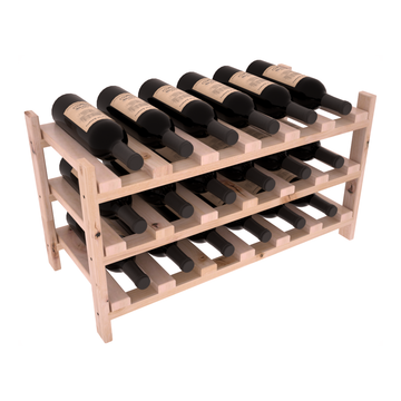 Living Series - 18 Bottle Stackable in Alder Unstained with WineSafe™ Satin Sealant