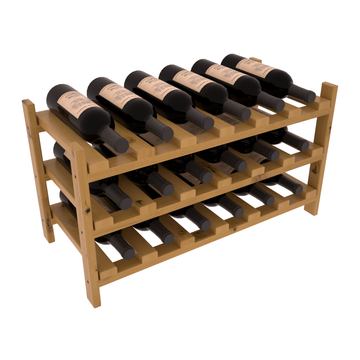 Living Series - 18 Bottle Stackable in Alder Oak stained with WineSafe™ Satin Sealant