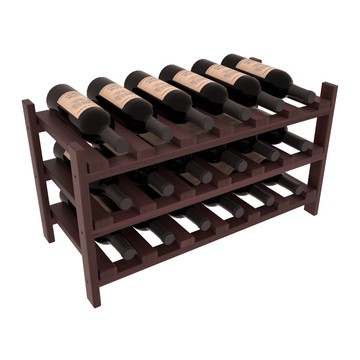 Living Series - 18 Bottle Stackable in Redwood Walnut stained with WineSafe™ Satin Sealant