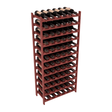 Living Series - 72 Bottle Stackable in Alder Cherry stained with WineSafe™ Satin Sealant