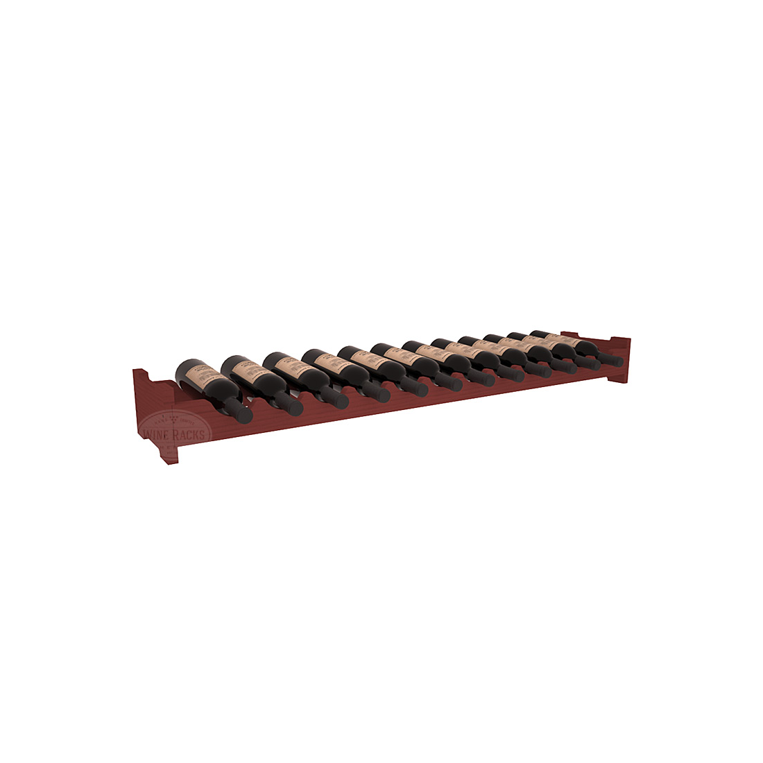 Living Series - 12 Bottle Scalloped Rack in Pine Cherry stained without WineSafe™ Satin Sealant