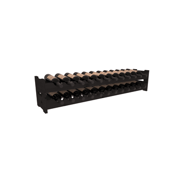Living Series - 24 Bottle Scalloped Rack in Alder Black stained without WineSafe™ Satin Sealant