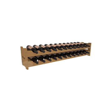 Living Series - 24 Bottle Scalloped Rack in Pine Oak stained with WineSafe™ Satin Sealant