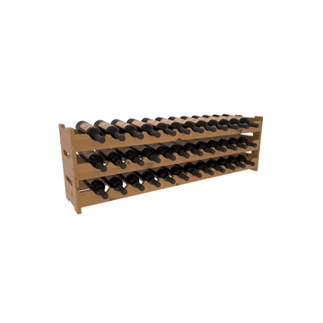 Living Series - 36 Bottle Scalloped Rack in Alder Oak stained with WineSafe™ Satin Sealant