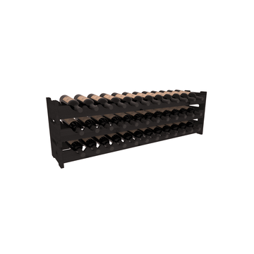 Living Series - 36 Bottle Scalloped Rack in Alder Black stained without WineSafe™ Satin Sealant