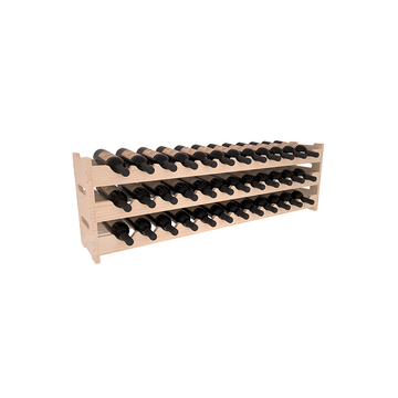Living Series - 36 Bottle Scalloped Rack in Pine Unstained with WineSafe™ Satin Sealant
