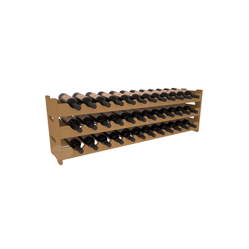 Living Series - 36 Bottle Scalloped Rack in Pine Oak stained without WineSafe™ Satin Sealant