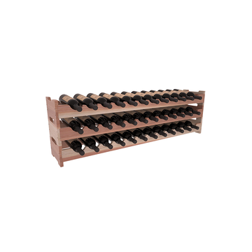 Living Series - 36 Bottle Scalloped Rack in Redwood Unstained with WineSafe™ Satin Sealant