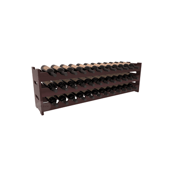 Living Series - 36 Bottle Scalloped Rack in Redwood Walnut stained with WineSafe™ Satin Sealant