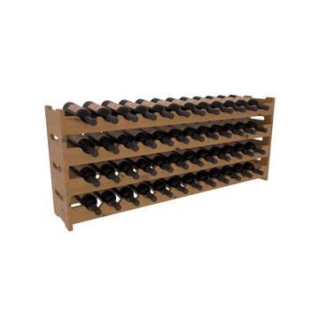 Living Series - 48 Bottle Scalloped Rack in Alder Oak stained with WineSafe™ Satin Sealant