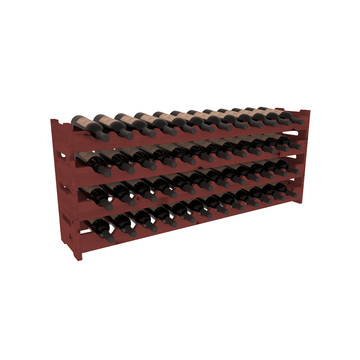 Living Series - 48 Bottle Scalloped Rack in Alder Cherry stained without WineSafe™ Satin Sealant