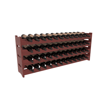 Living Series - 48 Bottle Scalloped Rack in Alder Cherry stained with WineSafe™ Satin Sealant