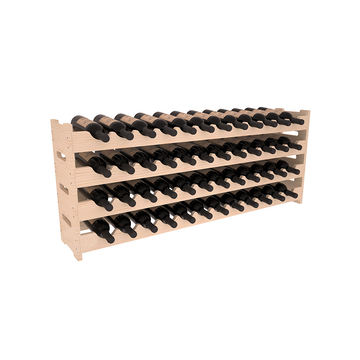 Living Series - 48 Bottle Scalloped Rack in Pine Unstained without WineSafe™ Satin Sealant