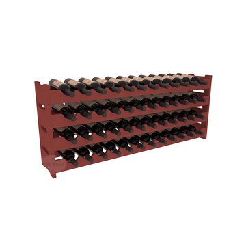Living Series - 48 Bottle Scalloped Rack in Pine Cherry stained without WineSafe™ Satin Sealant