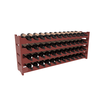 Living Series - 48 Bottle Scalloped Rack in Pine Cherry stained with WineSafe™ Satin Sealant