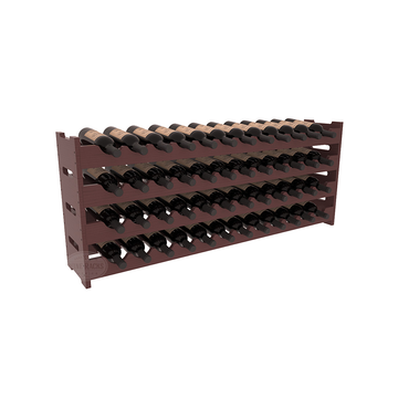 Living Series - 48 Bottle Scalloped Rack in Pine Walnut stained with WineSafe™ Satin Sealant