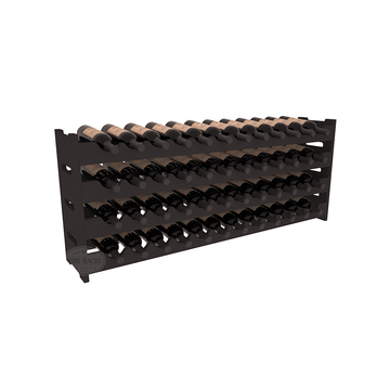Living Series - 48 Bottle Scalloped Rack in Pine Black stained without WineSafe™ Satin Sealant
