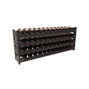Living Series - 48 Bottle Scalloped Rack in Pine Black stained with WineSafe™ Satin Sealant