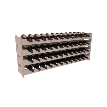 Living Series - 48 Bottle Scalloped Rack in Pine Greywash stained with WineSafe™ Satin Sealant