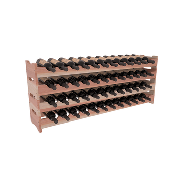 Living Series - 48 Bottle Scalloped Rack in Redwood Unstained with WineSafe™ Satin Sealant